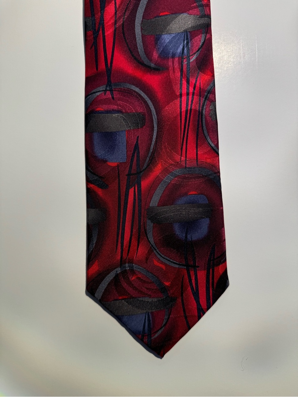 J. Garcia Red Abstract Men's Tie